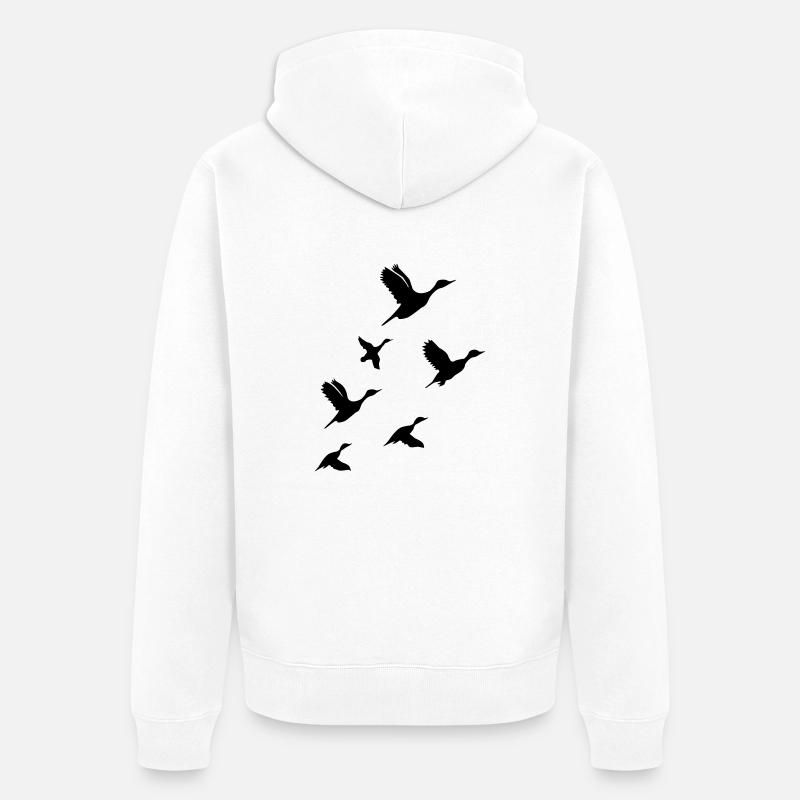 Flying Ducks - Veste à capuche bio Premium Unisexe - blanc