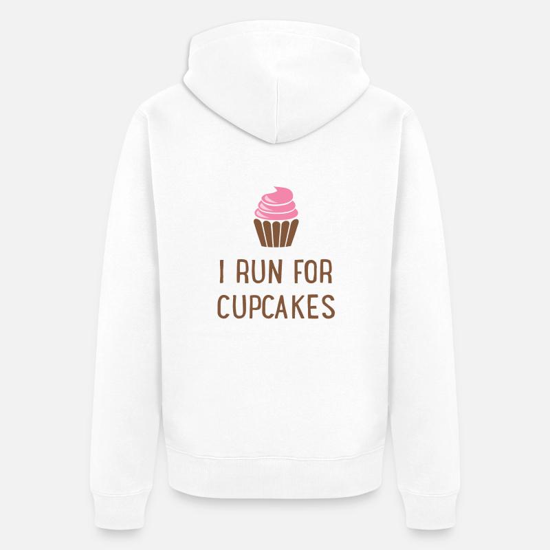 Cupcakes - Veste à capuche bio Premium Unisexe - blanc