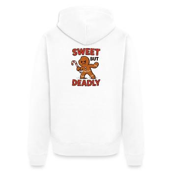 Süß, Aber Gefährlich Gingerbread - Unisex Premium Organic Zip Hoodie - white - Back - Thijin (182cm)