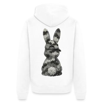 Lapin derrière le camouflage Casquette Camouflage - Veste à capuche bio Premium Unisexe - blanc - Dos - Thijin (182cm)