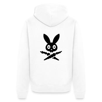 Skully oculaires étoiles oeil lièvre lapin lapins - Veste à capuche bio Premium Unisexe - blanc - Dos - Thijin (182cm)