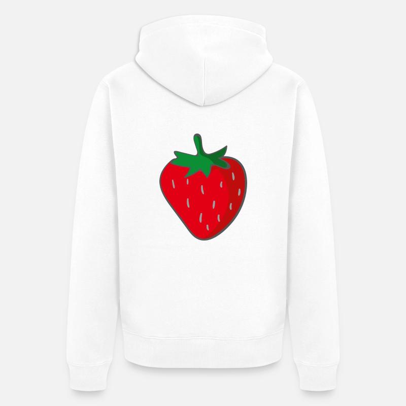Fraise - Veste à capuche bio Premium Unisexe - blanc