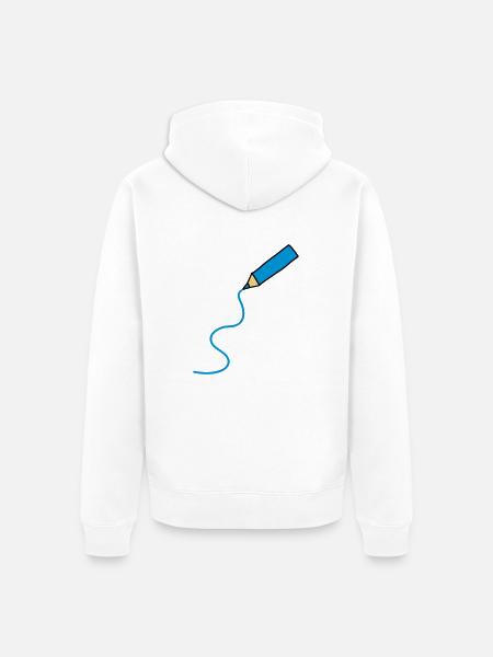 easy_drawing_3c - Unisex Premium Organic Zip Hoodie - white