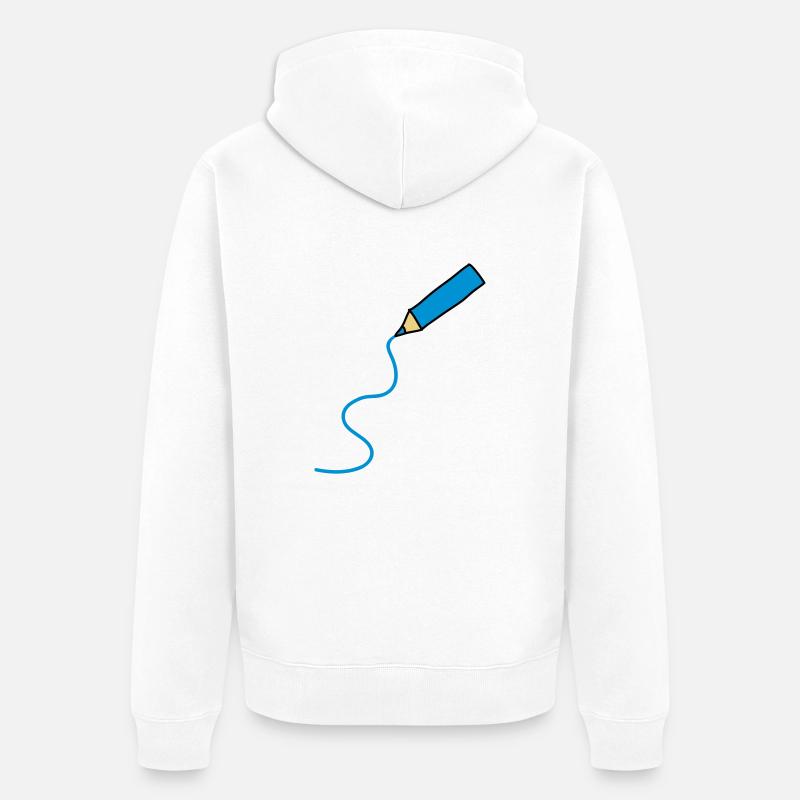 easy_drawing_3c - Unisex Premium Bio Zip Hoodie - Weiß