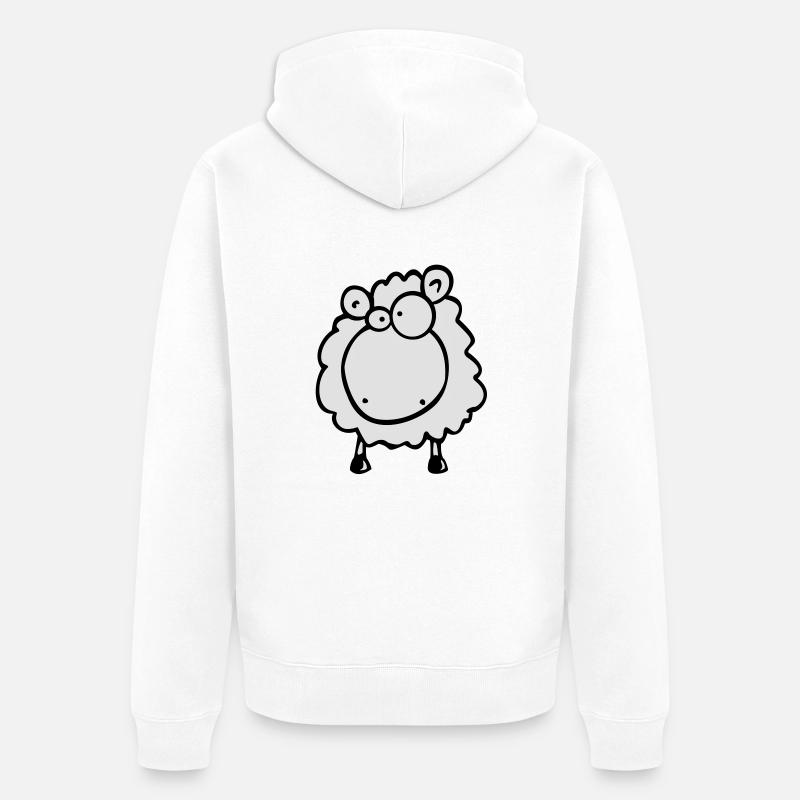 Doofes Schaf - Unisex Premium Bio Zip Hoodie - Weiß