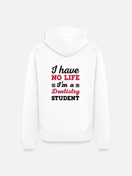 dentist - Unisex Premium Organic Zip Hoodie - white