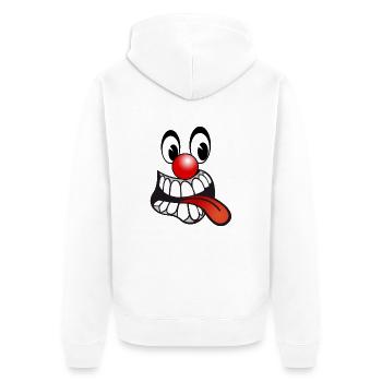 smiley design 1 - Unisex Premium Organic Zip Hoodie - white - Back - Thijin (182cm)