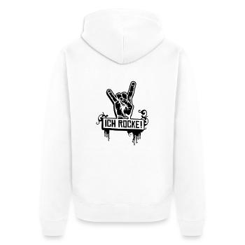 Je Rocke - Veste à capuche bio Premium Unisexe - blanc - Dos - Thijin (182cm)