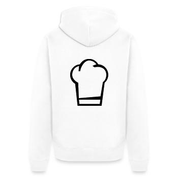 koch_muetze_silhouette_f1 - Veste à capuche bio Premium Unisexe - blanc - Dos - Thijin (182cm)