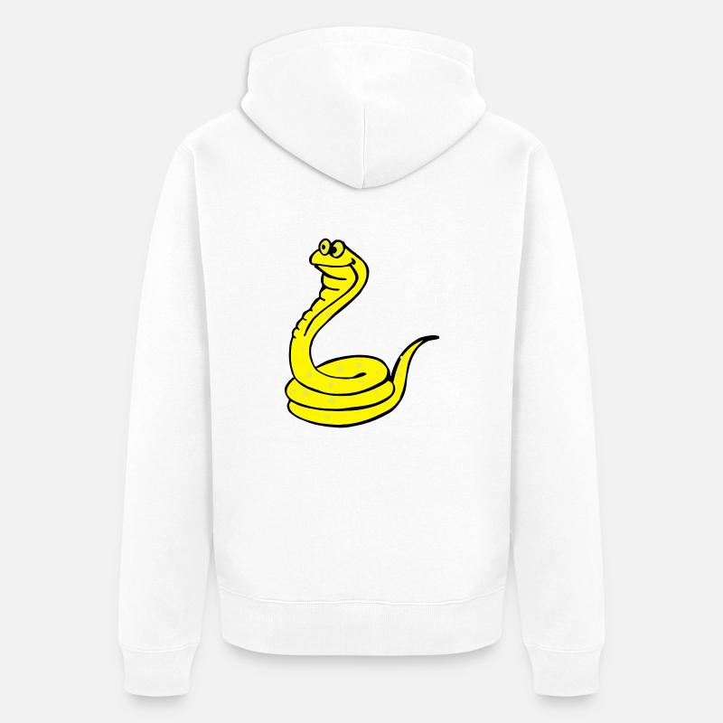 Serpiente - Veste à capuche bio Premium Unisexe - blanc