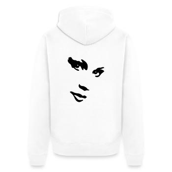 sexy girl, street art, tattoo - Unisex Premium Bio Zip Hoodie - Weiß - Hinten - Thijin (182cm)