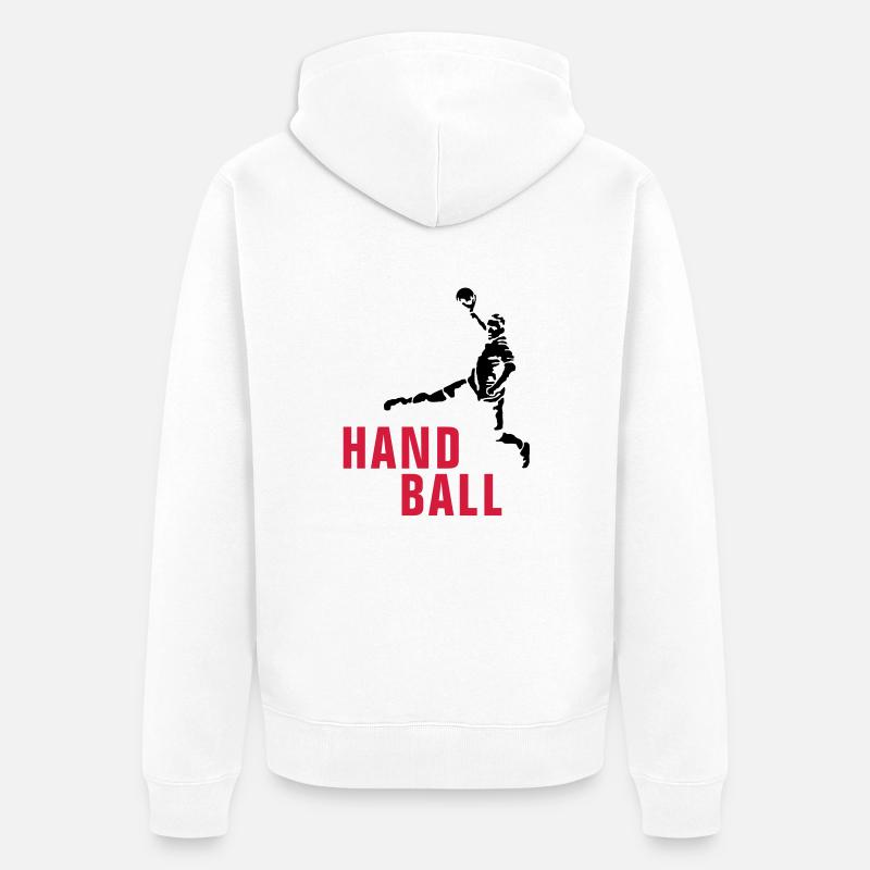 handball_122012_b_2c - Veste à capuche bio Premium Unisexe - blanc