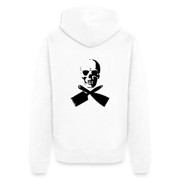 Maler - Unisex Premium Bio Zip Hoodie - Weiß - Hinten - Thijin (182cm)