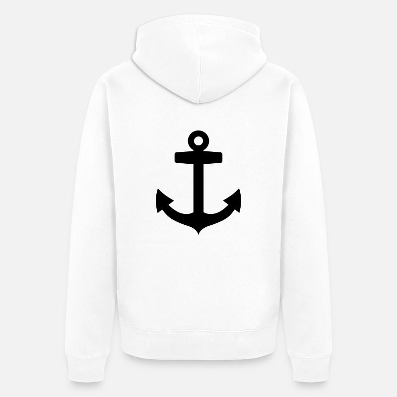 Ancre - Veste à capuche bio Premium Unisexe - blanc