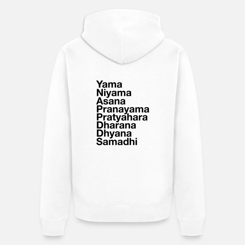 Yoga Path - Veste à capuche bio Premium Unisexe - blanc