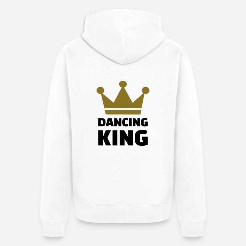 Dancing King - Veste à capuche bio Premium Unisexe - blanc