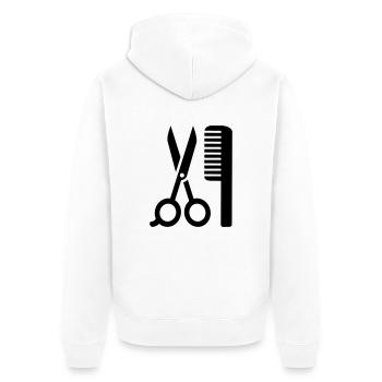 Hairdresser - Unisex Premium Organic Zip Hoodie - white - Back - Thijin (182cm)