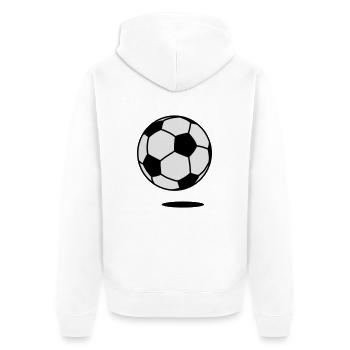 football with shadow / ball with shadow 2c - Unisex Premium Organic Zip Hoodie - white - Back - Thijin (182cm)