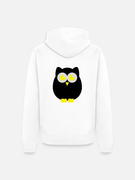 eule - Veste à capuche bio Premium Unisexe - blanc