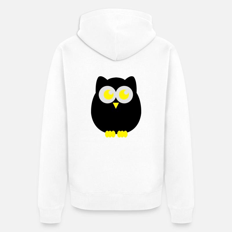 eule - Veste à capuche bio Premium Unisexe - blanc