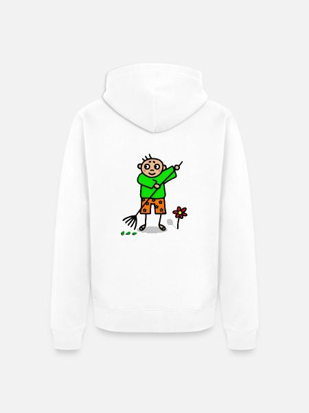 Gärtner Hobbygärtner - Unisex Premium Bio Zip Hoodie - Weiß