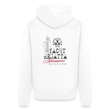 Maritime - Yacht Regatta - Unisex Premium Bio Zip Hoodie - Weiß - Hinten - Thijin (182cm)