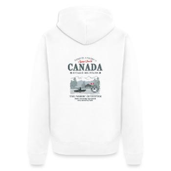 Canada - Fishing - Unisex Premium Bio Zip Hoodie - Weiß - Hinten - Thijin (182cm)