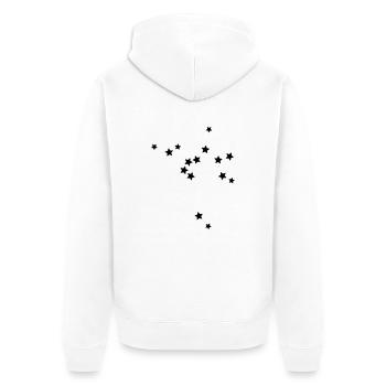 Sternbild Schütze - Unisex Premium Bio Zip Hoodie - Weiß - Hinten - Thijin (182cm)