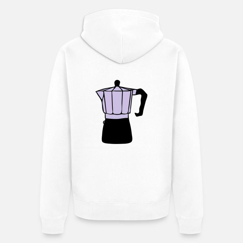 Cafetière - Veste à capuche bio Premium Unisexe - blanc