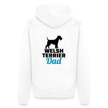 Welsh Terrier - Unisex Premium Organic Zip Hoodie - white - Back - Thijin (182cm)