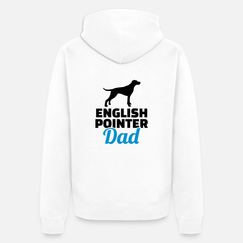 English Pointer - Unisex Premium Bio Zip Hoodie - Weiß