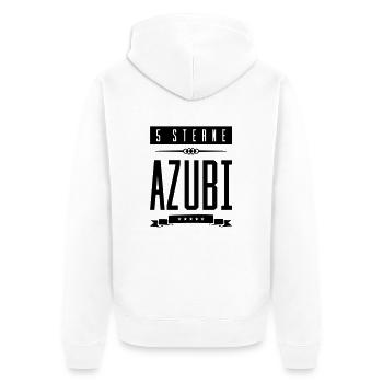 5 sterne azubi - Unisex Premium Bio Zip Hoodie - Weiß - Hinten - Thijin (182cm)