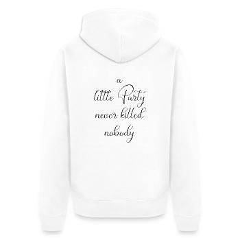 une petite fête jamais tuée célébrer personne anglais - Veste à capuche bio Premium Unisexe - blanc - Dos - Thijin (182cm)