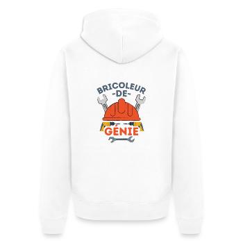 Bricoleur de génie - Veste à capuche bio Premium Unisexe - blanc - Dos - Thijin (182cm)