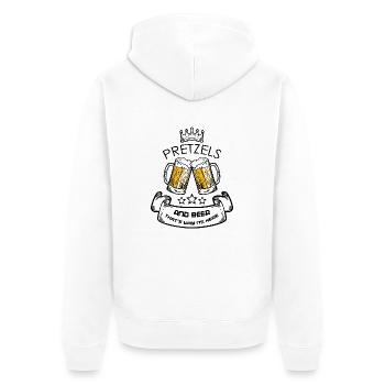 Beer Wine Whiskey Schnapps Alcohol - Unisex Premium Organic Zip Hoodie - white - Back - Thijin (182cm)