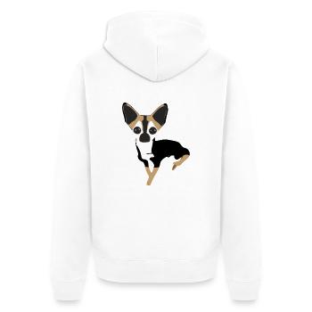 Missy la Chihuahua - Veste à capuche bio Premium Unisexe - blanc - Dos - Thijin (182cm)