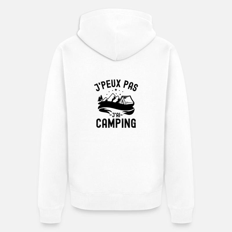 camper camping 1 - Veste à capuche bio Premium Unisexe - blanc