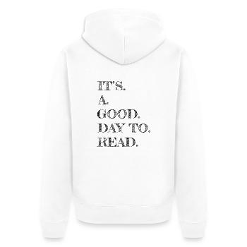 films cool amusants un temps cite amour - Veste à capuche bio Premium Unisexe - blanc - Dos - Thijin (182cm)