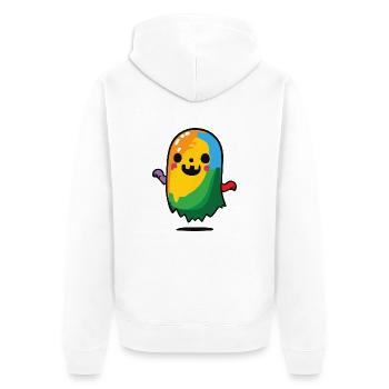 Fantôme mignon / Halloween - Veste à capuche bio Premium Unisexe - blanc - Dos - Thijin (182cm)