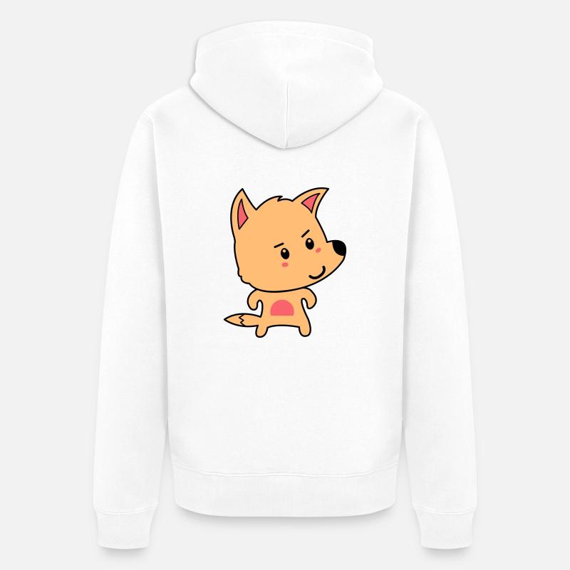 Bande dessinée Fox - Veste à capuche bio Premium Unisexe - blanc