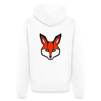 Fuchs Rotfuchs Wildes Tier Schlauer Wald Bewohner - Unisex Premium Bio Zip Hoodie - Weiß - Hinten - Thijin (182cm)