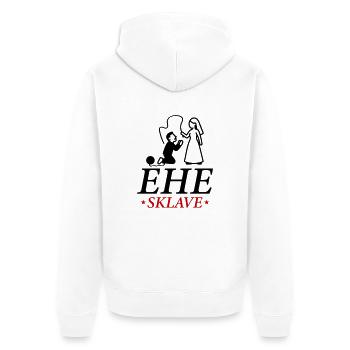 Ehesklave Hochzeit Brautpaar - Unisex Premium Bio Zip Hoodie - Weiß - Hinten - Thijin (182cm)
