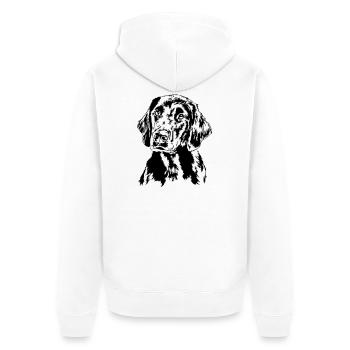 FLAT COATED RETRIEVER chiens chien chien de chasse Wilsigns - Veste à capuche bio Premium Unisexe - blanc - Dos - Thijin (182cm)