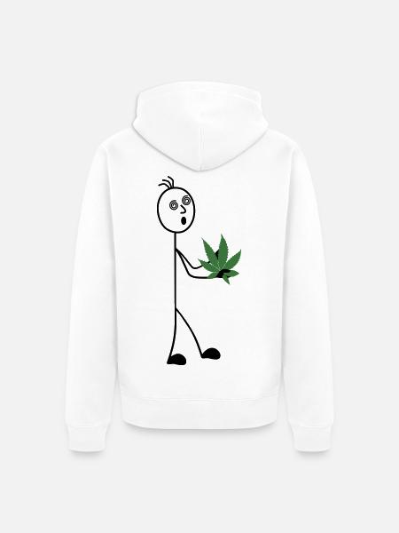 Hobbygärtner Strichmännchen - Unisex Premium Bio Zip Hoodie - Weiß