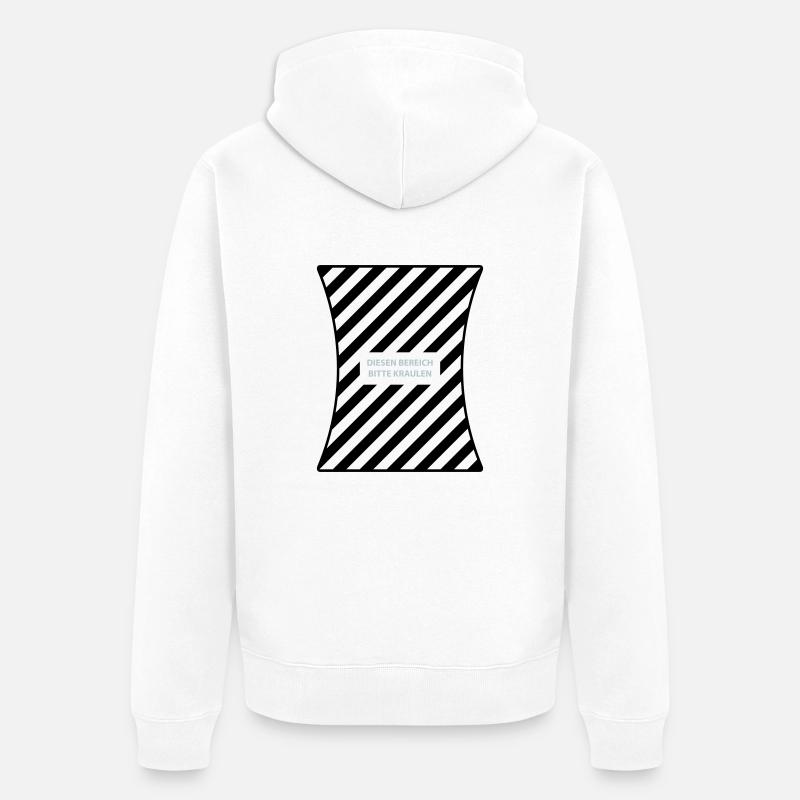 Bitte kraulen - Unisex Premium Bio Zip Hoodie - Weiß