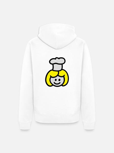 Cook 3 - Unisex Premium Organic Zip Hoodie - white