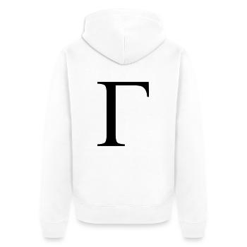 gamma greek - Veste à capuche bio Premium Unisexe - blanc - Dos - Thijin (182cm)