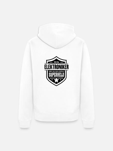 Super Elektroniker - Unisex Premium Bio Zip Hoodie - Weiß