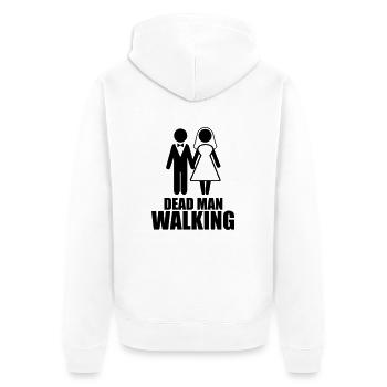 Dead Man Walking - Unisex Premium Bio Zip Hoodie - Weiß - Hinten - Thijin (182cm)