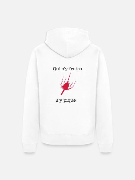 pique - Unisex Premium Organic Zip Hoodie - white